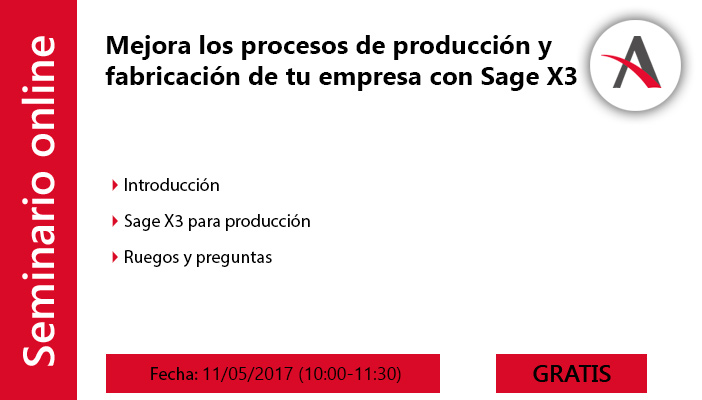 Mejora los procesos de producción y fabricación con Sage X3