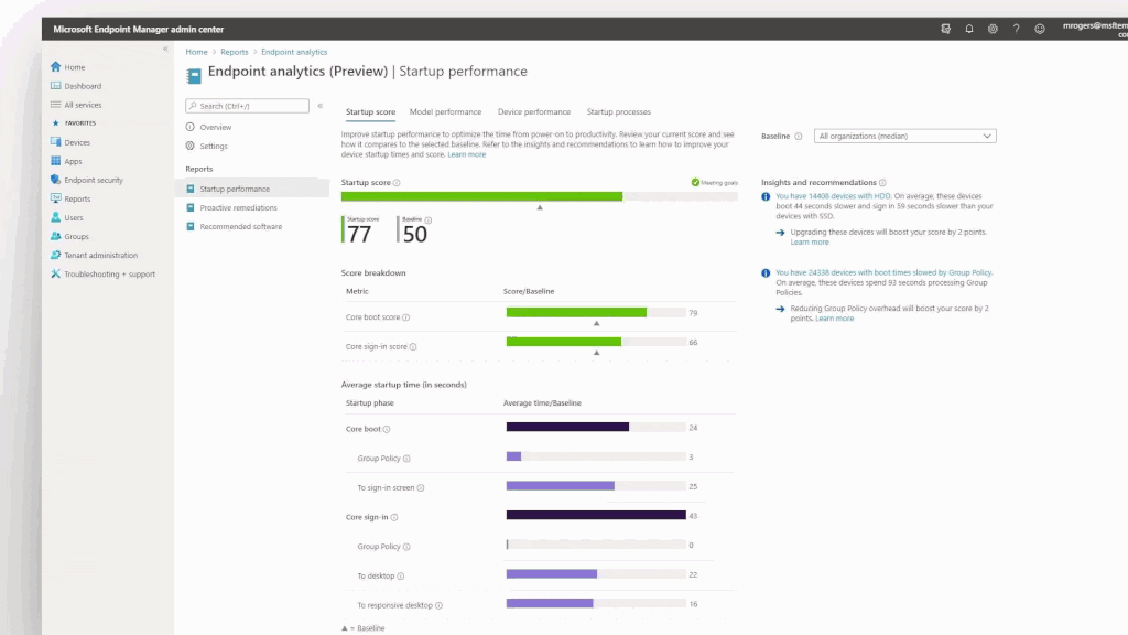 Endpoint analytics - Microsoft Endpoint manager