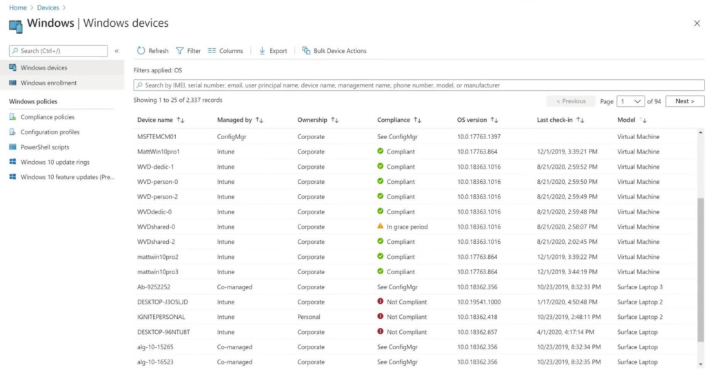 Microsoft Endpoint manager Virtual Endpoint